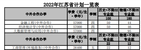 南京財經(jīng)大學中外合作辦學專業(yè)有哪些？