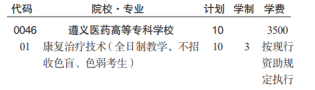 遵義醫(yī)藥高等?？茖W(xué)校分類考試招生2023年學(xué)費(fèi)一覽表