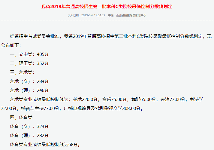 2023山西高考本科分數(shù)線多少分（含2021-2022歷年）