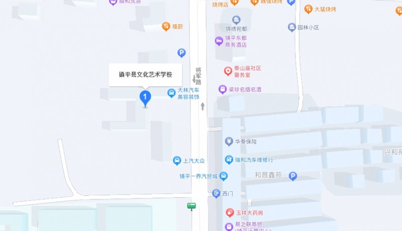 鎮(zhèn)平縣文化藝術學校地址，乘車路線