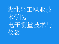 電子測量技術與儀器